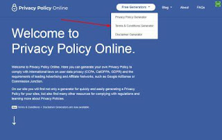 2. Pilih Terms & Conditions Generator