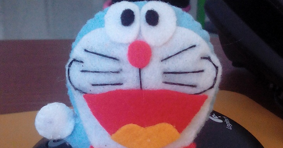 Cara Membuat Boneka  Doraemon dari Kain  Flanel 