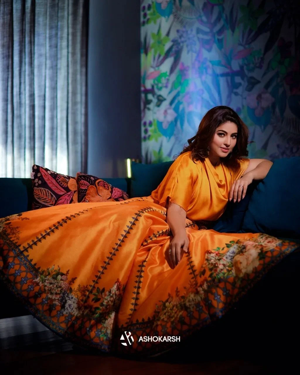 Actress Sneha Prasanna Gold Dress Latest Photoshoot