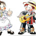 Dibujos Bailes Chile, cueca, jota, Sau Sau, etc