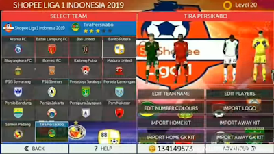  A new android soccer game that is cool and has good graphics FTS 2020 HD Spesial Shopee Liga 1 Indonesia 2019