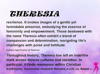 ▷ meaning of the name THERESIA (✔)