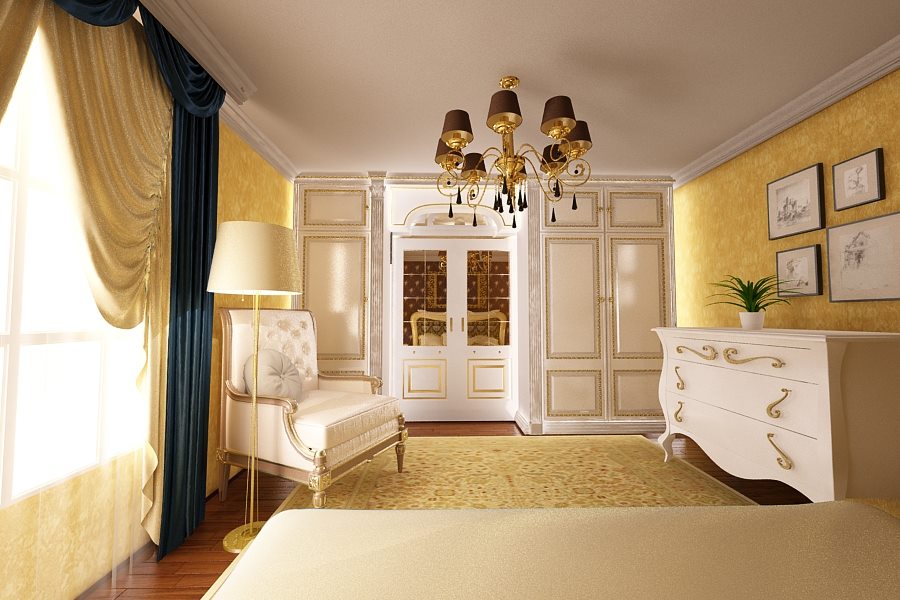 Nobili Design | Amenajari interioare living si dormitor clasic | Firma amenajari interioare in Bucuresti