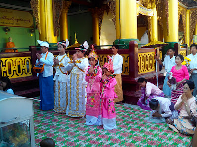 novitiation ceremony at the shwedagon pagoda