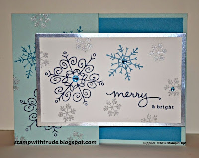 Endless Wishes, Christmas card, Merry Snowflake card, Trude Thoman, stampwithtrude.blogspot.com , Stampin' Up!