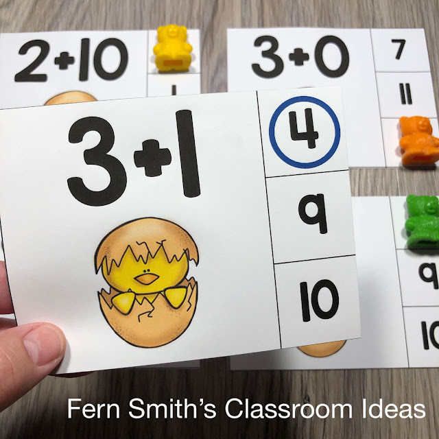 Click Here to Download These Easter Spring Chicks Addition Clip Cards For Your Class Today!