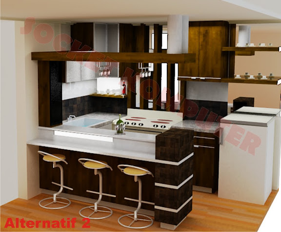 Perancangan Interior Desain DAPUR MINI BAR 