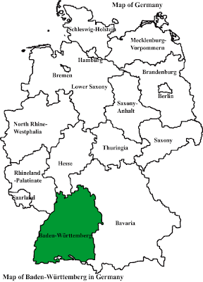 Baden-Württemberg Mapa de Ciudades