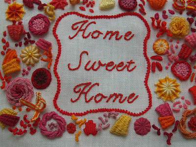 Home sweet home, 3D broderi