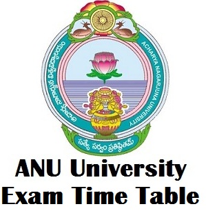 ANU Exam Schedule 2017 @ www.nagarjunauniversity.ac.in