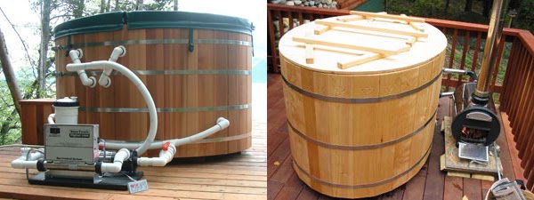 ' all about modern ideas ': wooden cedar hot tub from