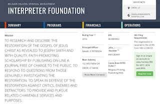 501(c)(3) filing of The Interpreter Foundation