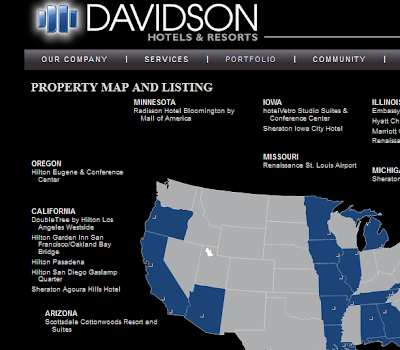 Davidson Hotels & Resorts Property Map