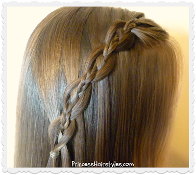 Waterfall chain braid tutorial, with micro braid accent