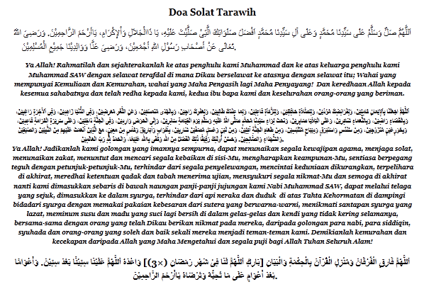 Blog ni cik hanny punya :): Panduan Solat Tarawikh & Witir
