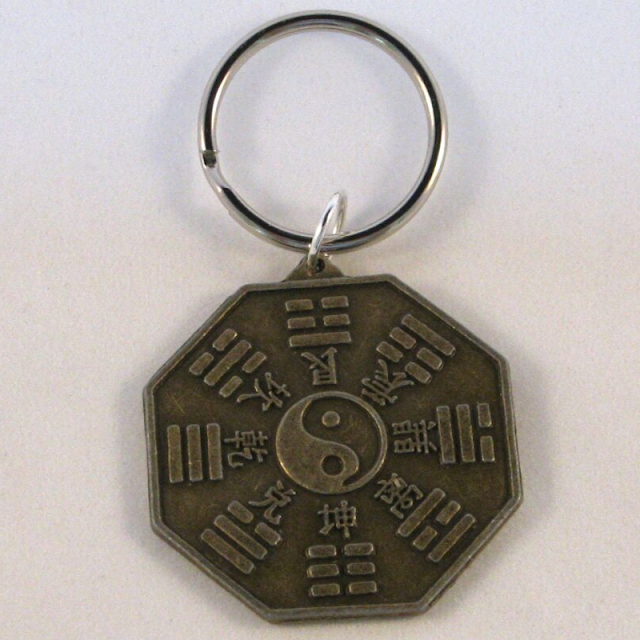 Bagua Coin Key Chain, Feng Shui Key Chain, Feng Shui Bagua, Feng Shui Coin