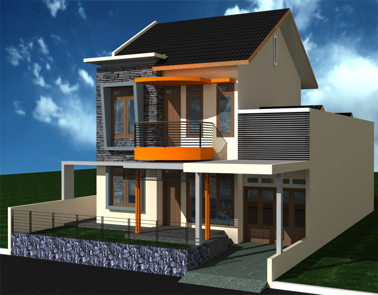 Desain Rumah Minimalis 2 Lantai Type 45  Gambar Rumah 