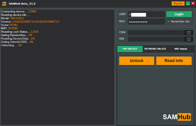 Download - Tool Unlock Samsung SAMHub For All Samsung Frp & Imei Repair