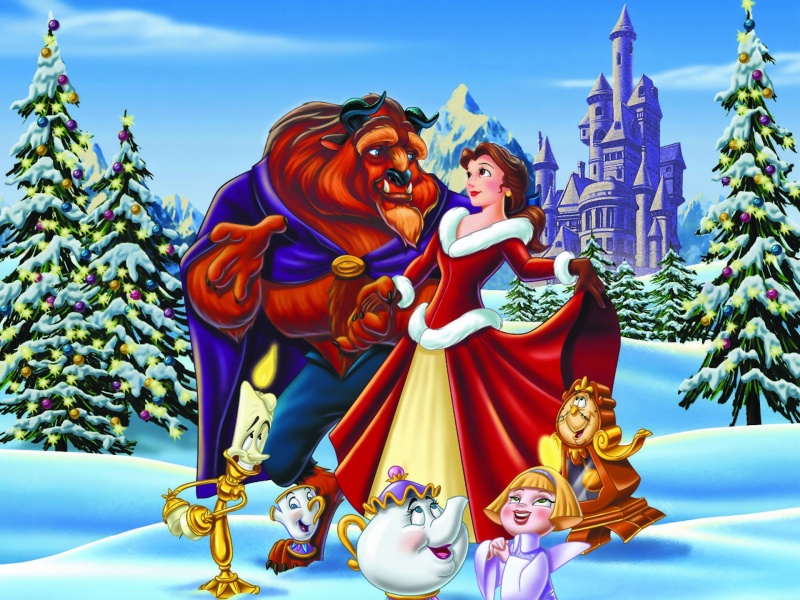 Does Water Help You Lose Weight Disney Princess Beauty The Beast Winter Scene Canvas Print20 P