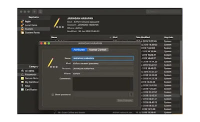 Cara Melihat Password WiFi di Mac