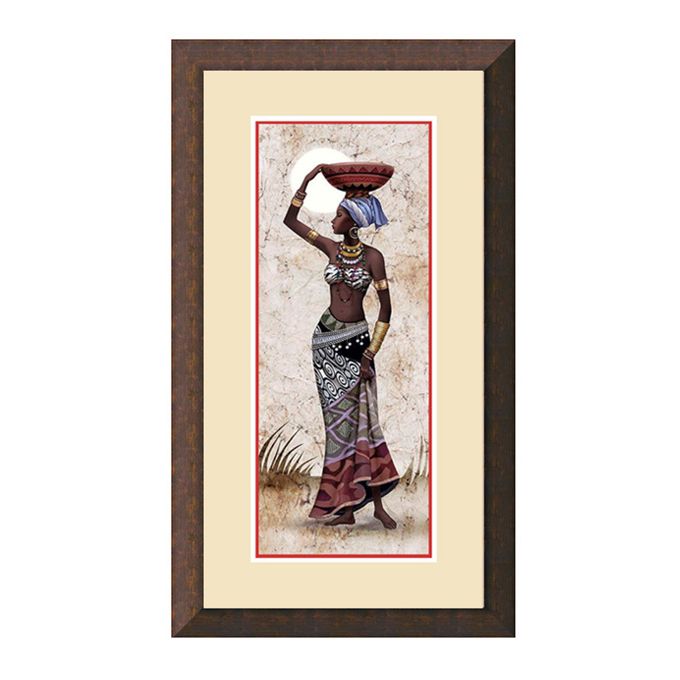 Encart Chimy Framed African Women Tableau - 40x70cm