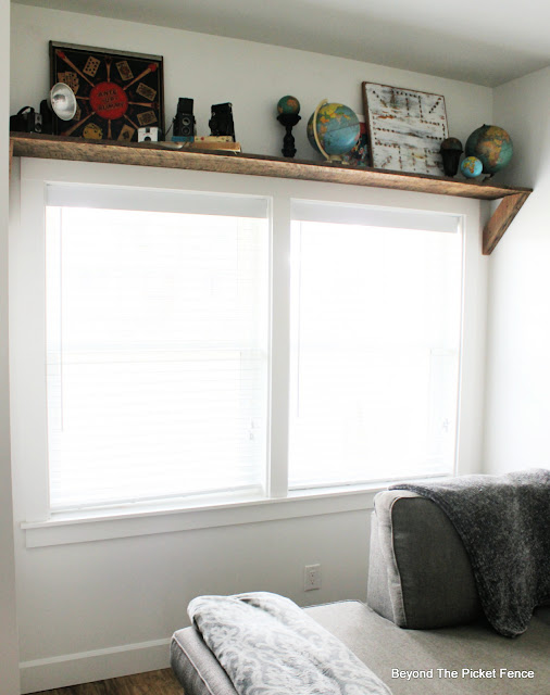 Reclaimed Wood Window Shelf