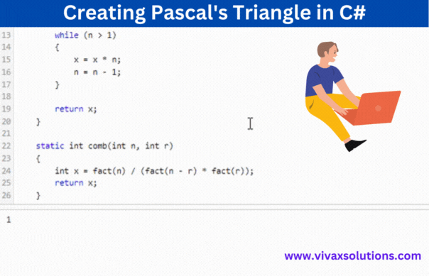 Creating Pascal's Triangle in C#: for computer science at GCSE, IGCE, A Level and programmers