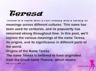 meaning of the name "Teresa"