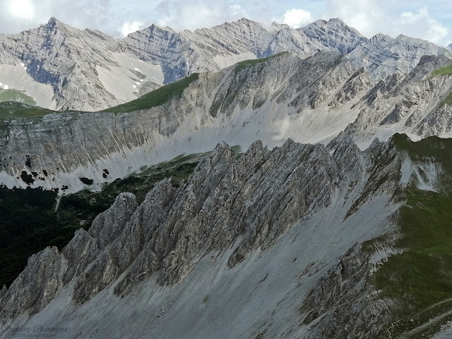 The geological formations of the Karwendel mountains