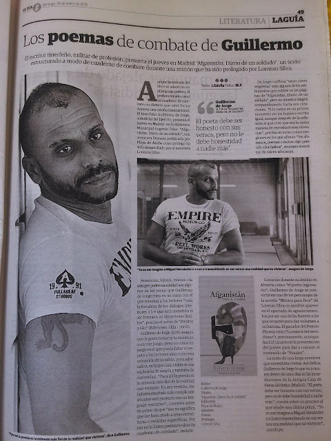  ENTREVISTA DE JORGE DÁVILA, EN EL PERIÓDICO EL DÍA, DE CANARIAS.