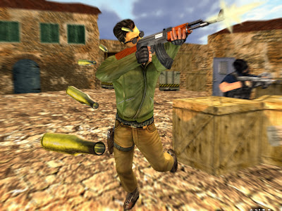 Game Wallpaper 1024 768 - Counter Strike Terrorist Leet Shooting With AK47