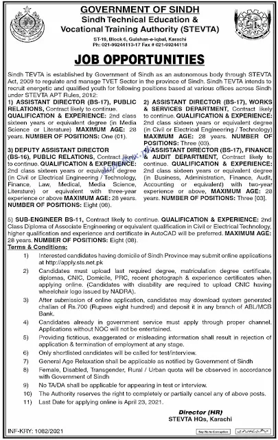 stevta-jobs-2021-sindh-technical-education-vocational-training-authority