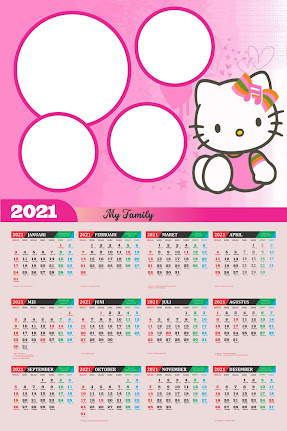 Desain Kalender Dinding 2021 Karakter