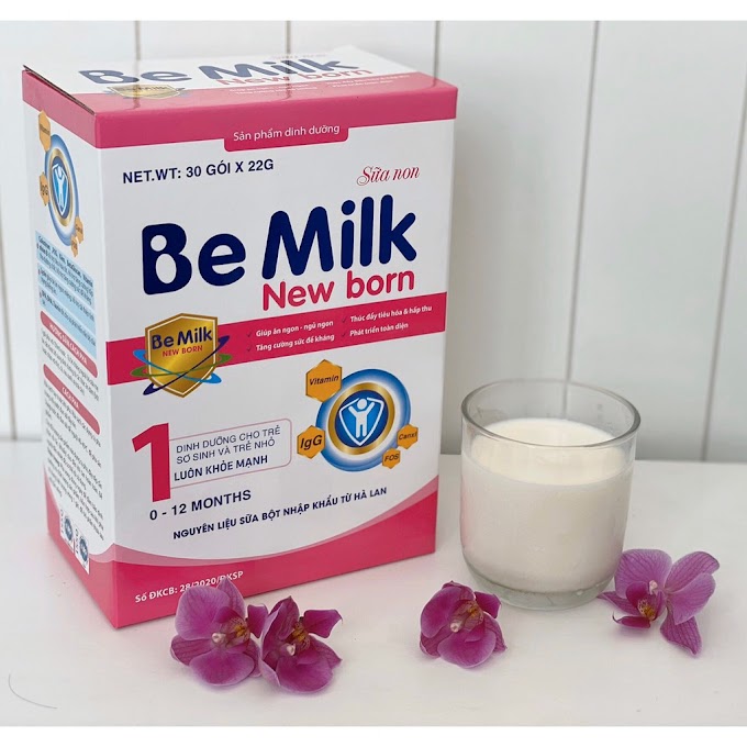 Sữa non Be Milk Newborn - Dinh dưỡng thiết yếu cho trẻ sơ sinh, bổ sung hàm lượng sữa non cao chống nhiễm khuẩn cho bé