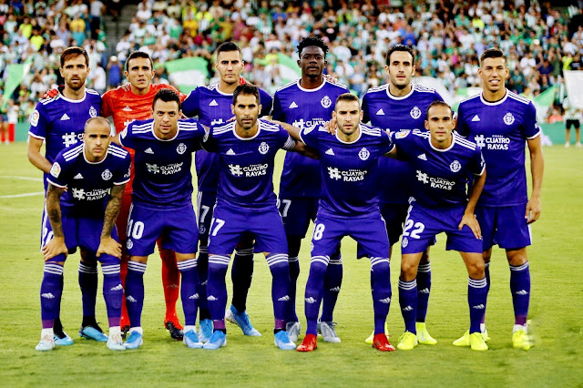 REAL VALLADOLID C. F. Temporada 2019-20. Michel Herrero, Jordi Masip, Sergi Guardiola, Salisu, Kiko Olivas y Rubén Alcaraz. Sandro, Óscar Plano, Javi Moyano, Antoñito y Nacho. REAL BETIS BALOMPIÉ 1 REAL VALLADOLID C. F. 2. Domingo 18/08/2019, 21:00 horas. Campeonato de Liga de 1ª División, jornada 1. Sevilla, España, estadio Benito Villamarín: 51.497 personas.