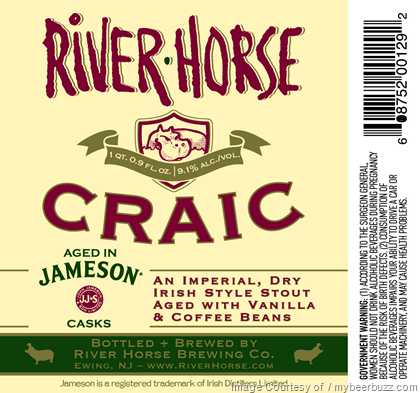 River Horse Craic Stout Aged In Jameson Whiskey Casks