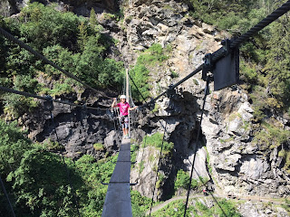 Pont de singe Via Ferrata lac de la Rosière Courchevel