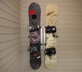 snowboard rack, wall-mounted, for two boards