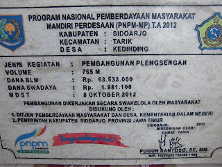 Prasasti Marmer PNPM Kec.Tarik Sidoarjo