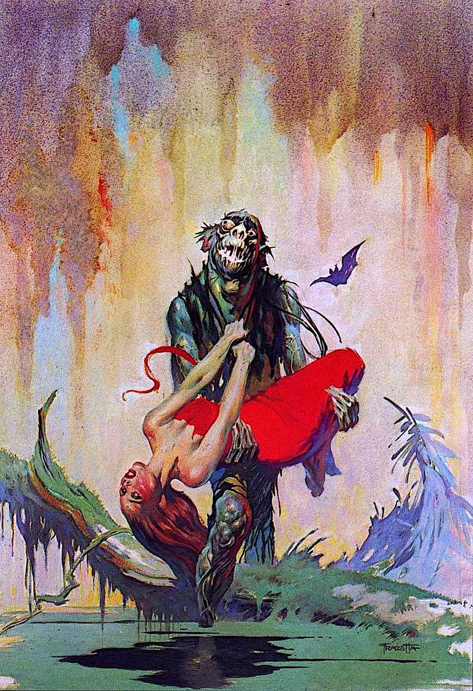 a Frank Frazetta book cover illustration for Monster Men