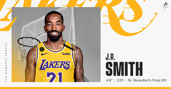 J.R. Smith is now a member of the Los Angeles Lakers...for the remainder of this NBA season.