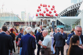 Guests mingle at the 2020 program launch Australian Maritime Museum Sydney