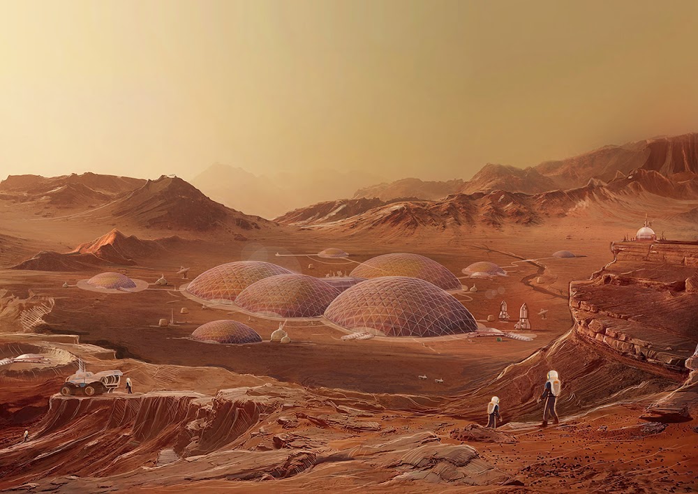 Mars Colony by Luis Peres - book cover art for Generation Mars - Scratching the Surface