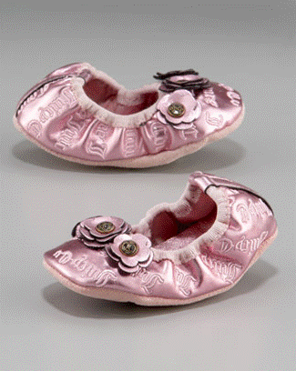 Designer Baby: Juicy Couture Ballerina Crib Shoe