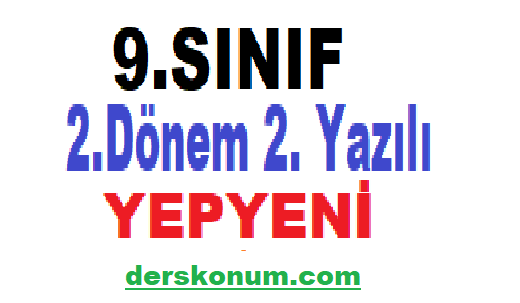 9.SINIF EDEBİYAT 2.DÖNEM 2.YAZILI SORULARI