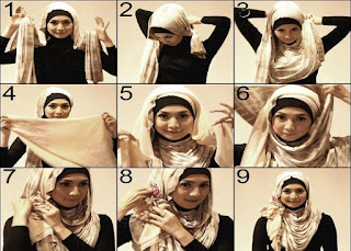 tutorial hijab terkini