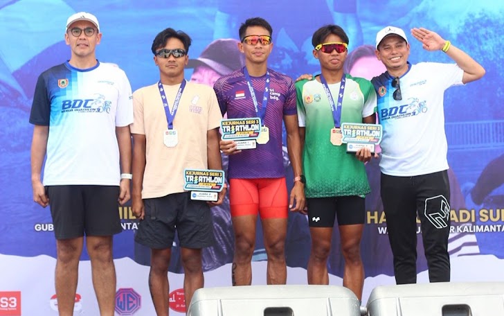 Atlet Kodam XIV/Hasanuddin, Raih Medali Emas di Kejurnas Triathlon Seri 3 Tahun 2025