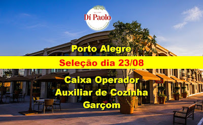 Restaurante seleciona Caixa, Auxiliar de Cozinha e Garçom nesta Quarta-feira em Porto Alegre