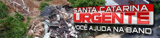 Banner da Campanha de solidariedade da Band