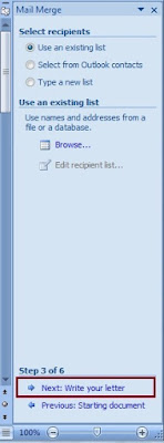  akan membutuhkan mengirimkan surat dengan jumlah banyak ke banyak sekali tujuan Fungsi  Mailing Pada Ms Word 2007